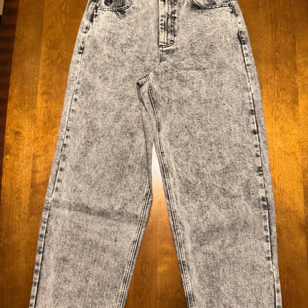 Men's Gray Baggy Skater Acid Wash Jeans